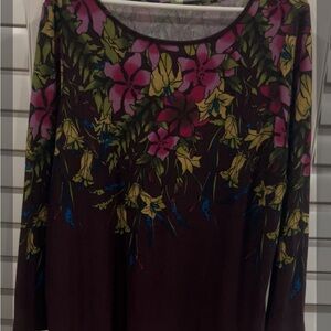 Floral Long Sleeve Women's Top